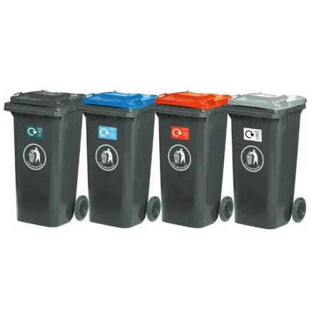 Recycling Waste Bins | Wheeled & Coloured Lids | EN 840 | 120L Group