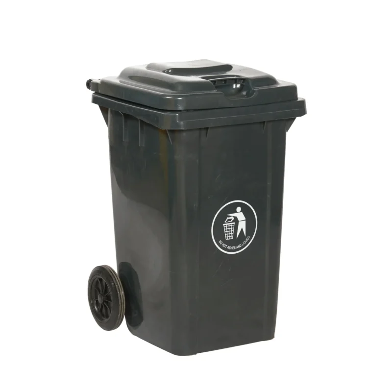 Waste Bins | Wheeled & Full Colour | EN 840 | 80L Dark Grey