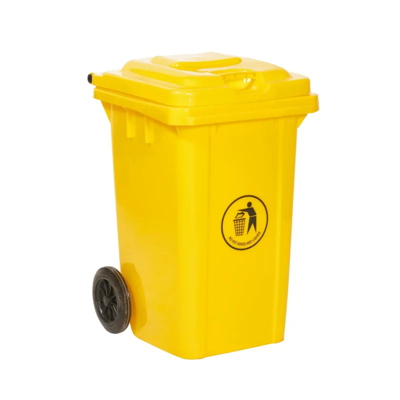 Waste Bins | Wheeled & Full Colour | EN 840 | 80L Yellow