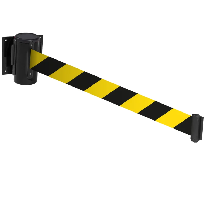 Belt Barriers | Wall Mounted | Industrial | Black