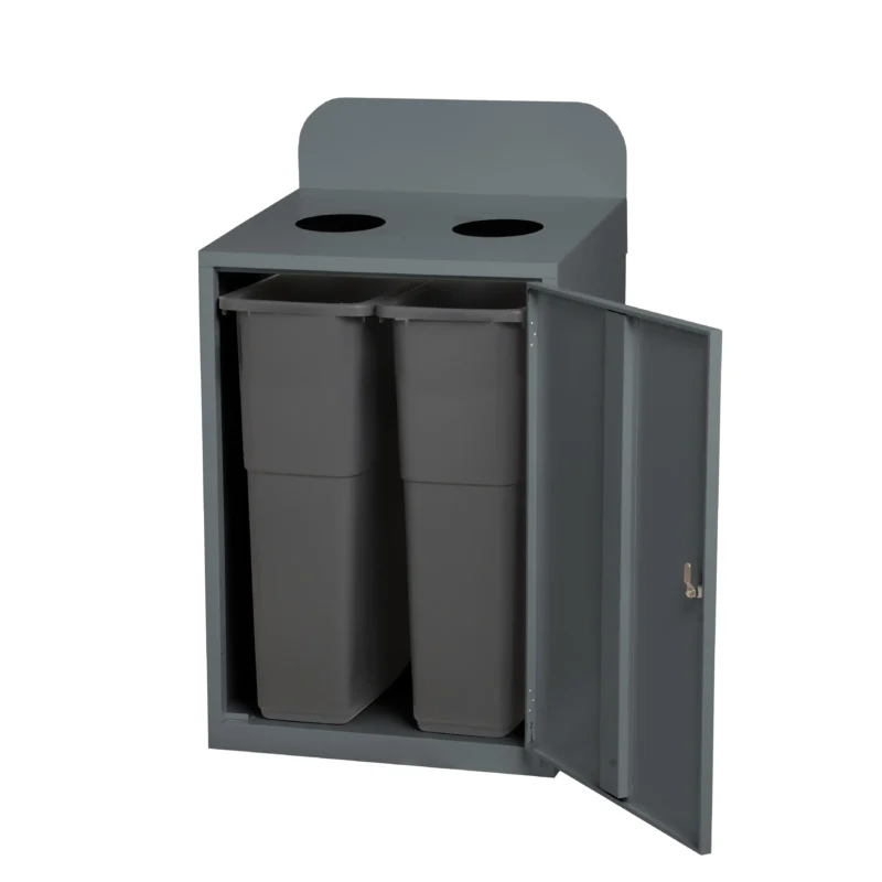 Recycling Station | Galvanised Steel | 2 Bins | 160 Litre