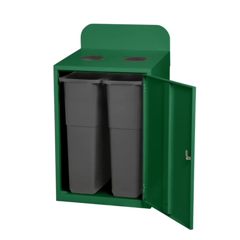 Recycling Station | Galvanised Steel | 2 Bins | 160 Litre