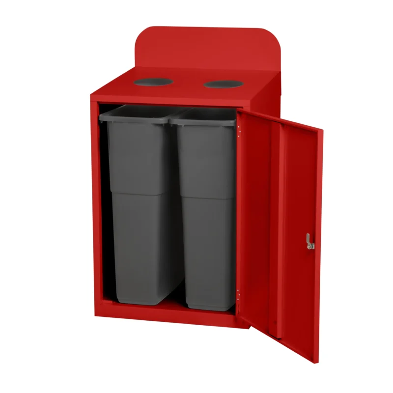 Recycling Station | Galvanised Steel | 2 Bins | 160 Litre