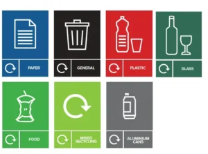 Recycling stickers