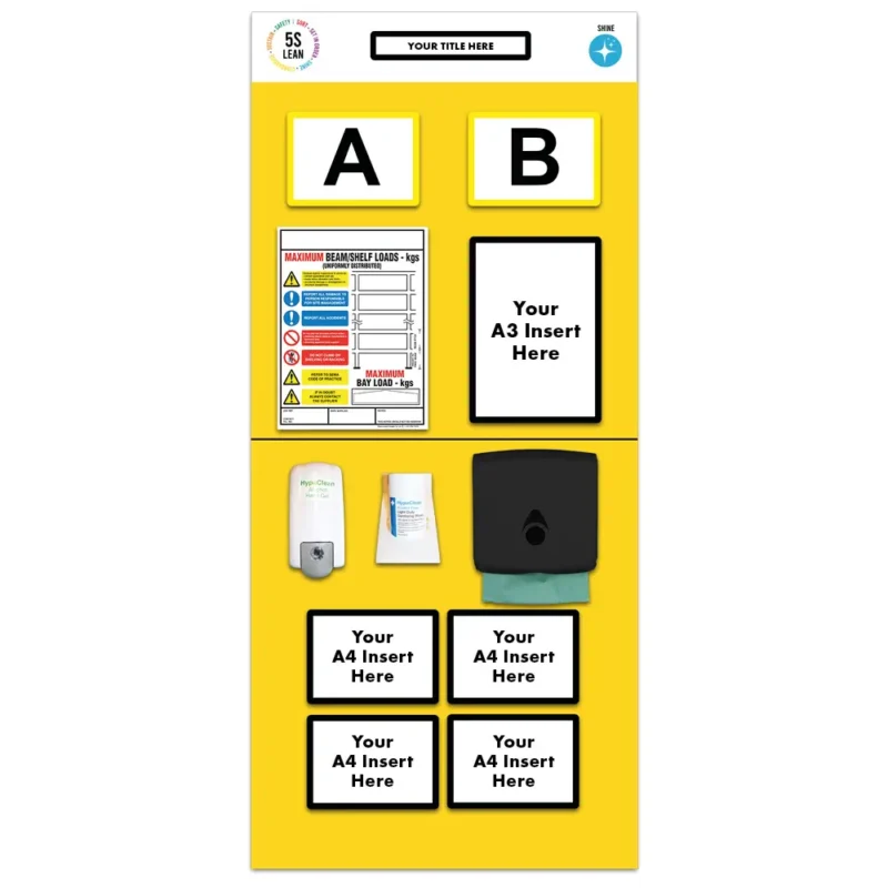 Modulean Rack End Board | Sanitising Double Yellow