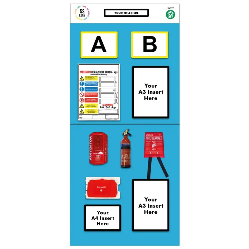 Modulean Rack End Board | Fire Safety Double Blue