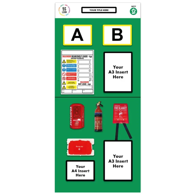 Modulean Rack End Board | Fire Safety Double Green