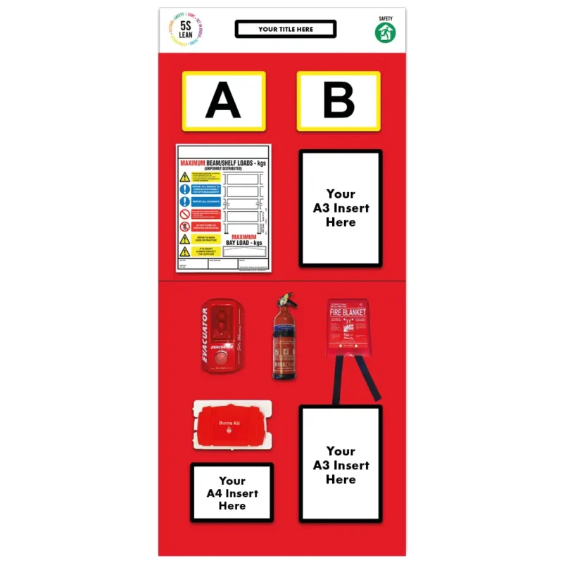 Modulean Rack End Board | Fire Safety Double Red