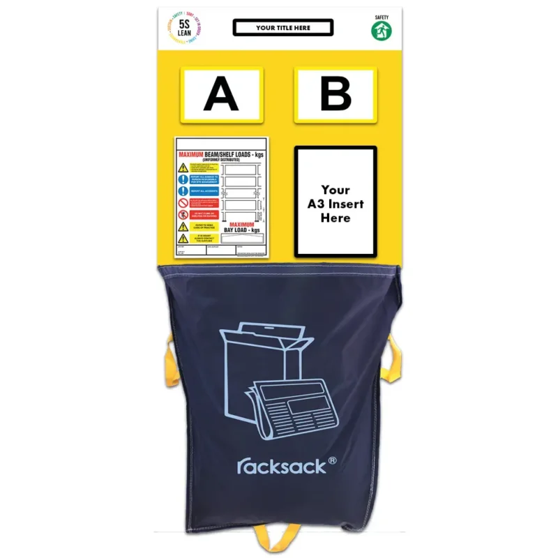 Modulean Rack End Board | Racksack Waste Management Double Yellow