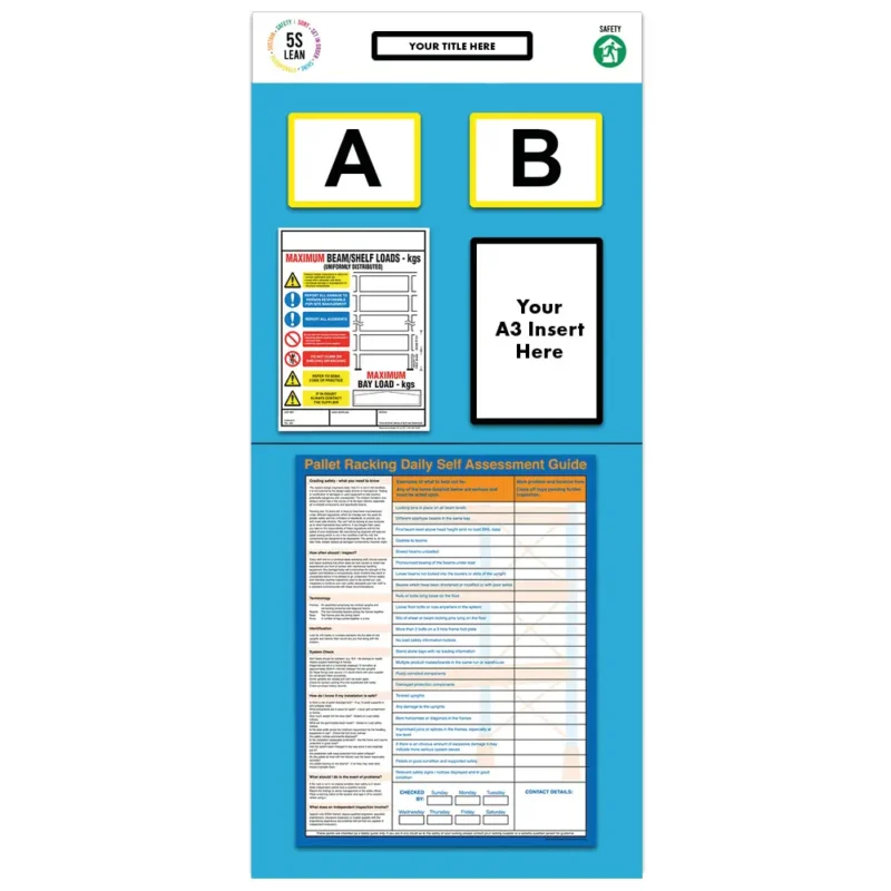 Modulean Rack End Board | Racking Safety Assessment Double Blue