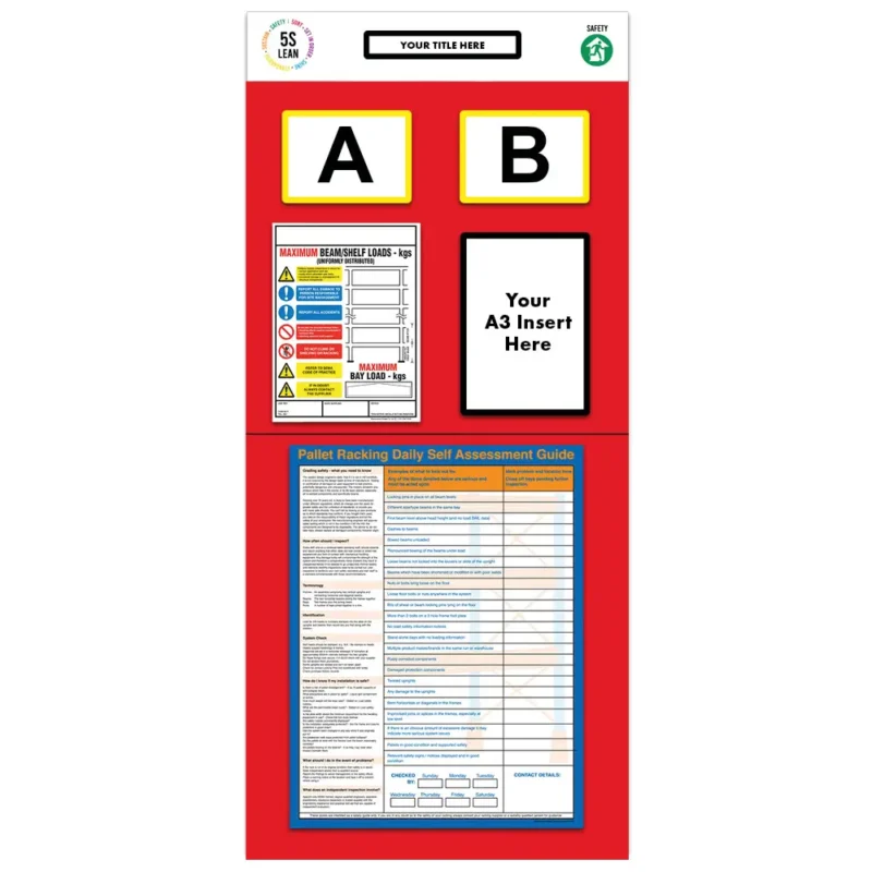 Modulean Rack End Board | Racking Safety Assessment Double Red