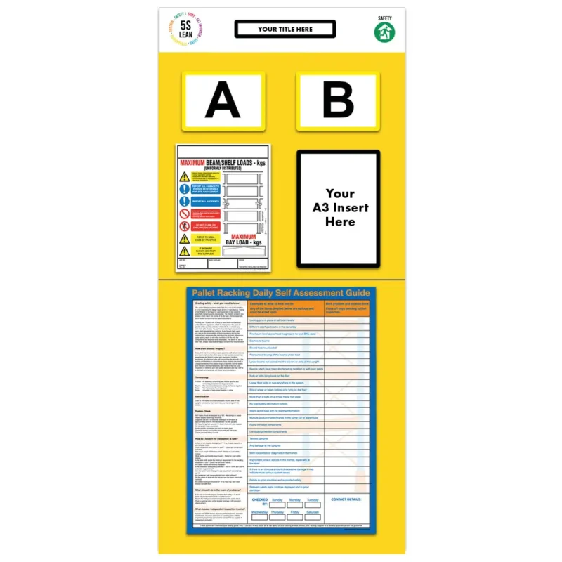 Modulean Rack End Board | Racking Safety Assessment Double Yellow