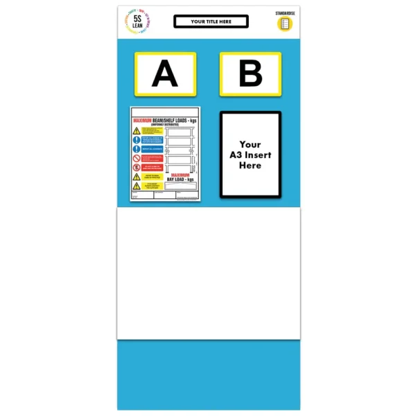 Modulean Rack End Board | White Board Double Blue