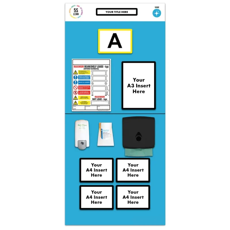 Modulean Rack End Board | Sanitising Single Blue