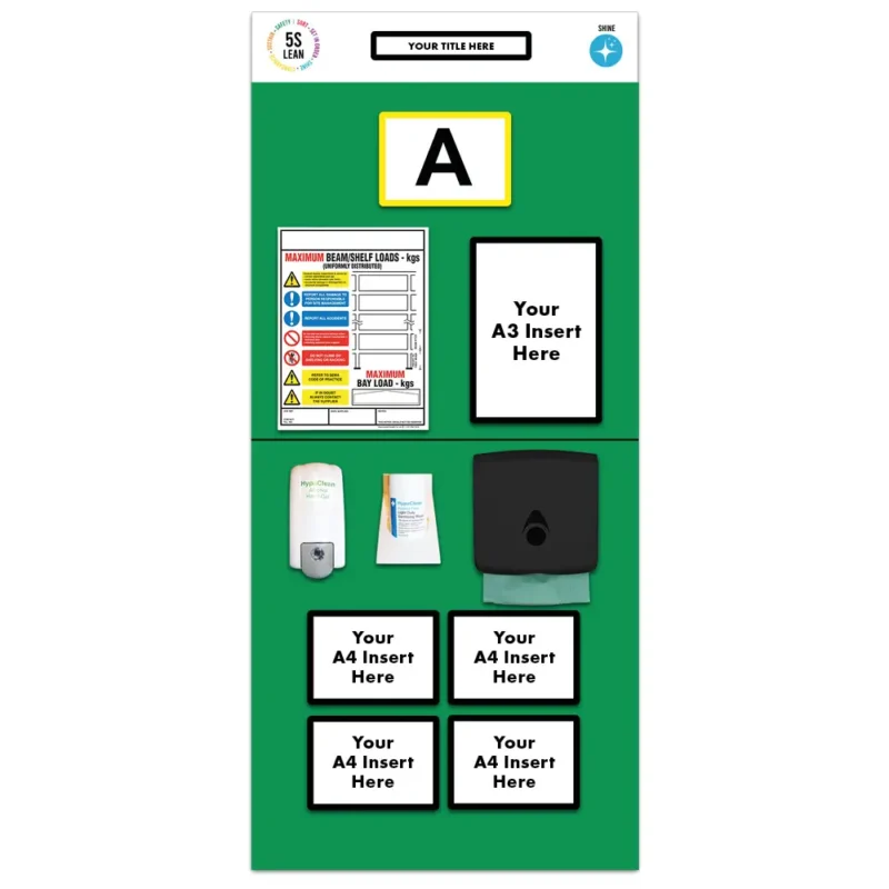 Modulean Rack End Board | Sanitising Single Green