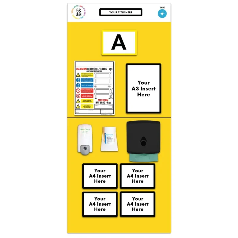 Modulean Rack End Board | Sanitising Single Yellow