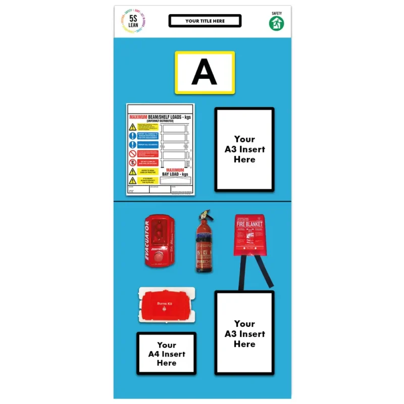 Modulean Rack End Board | Fire Safety Single Blue