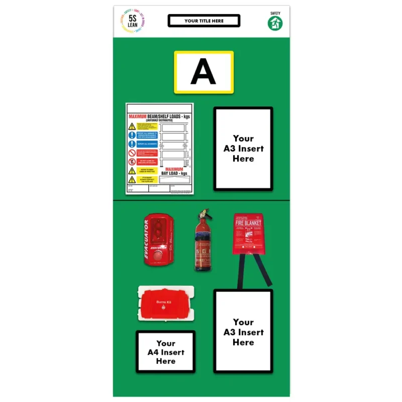 Modulean Rack End Board | Fire Safety Single Green