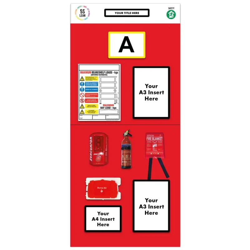 Modulean Rack End Board | Fire Safety Single Red