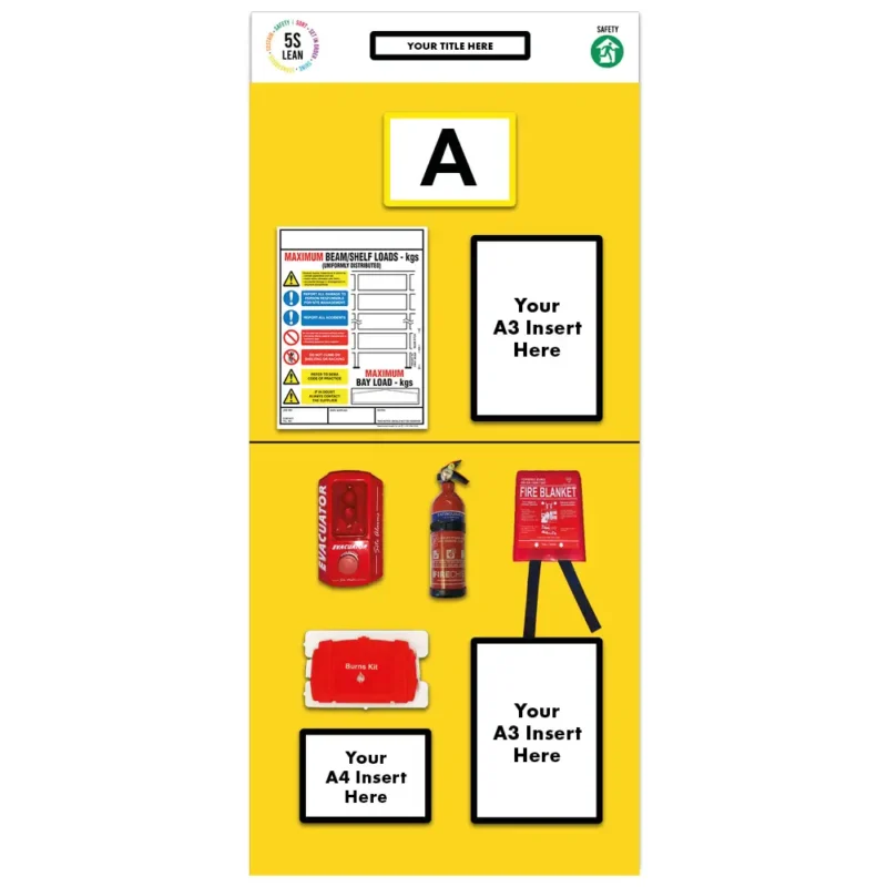 Modulean Rack End Board | Fire Safety Single Yellow