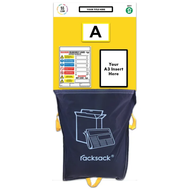 Modulean Rack End Board | Racksack Waste Management Single Yellow