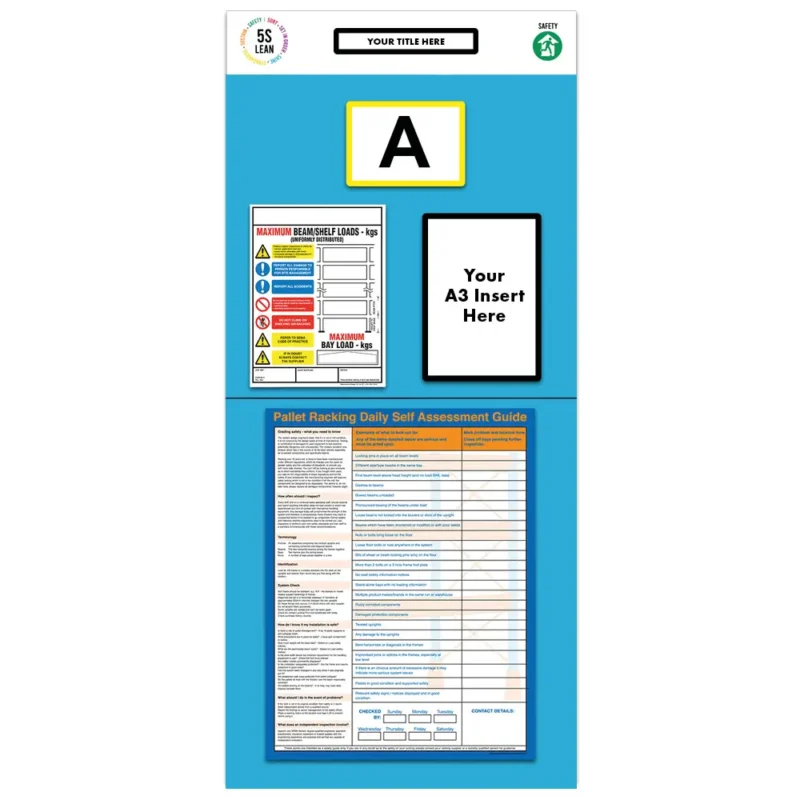 Modulean Rack End Board | Racking Safety Assessment Single Blue