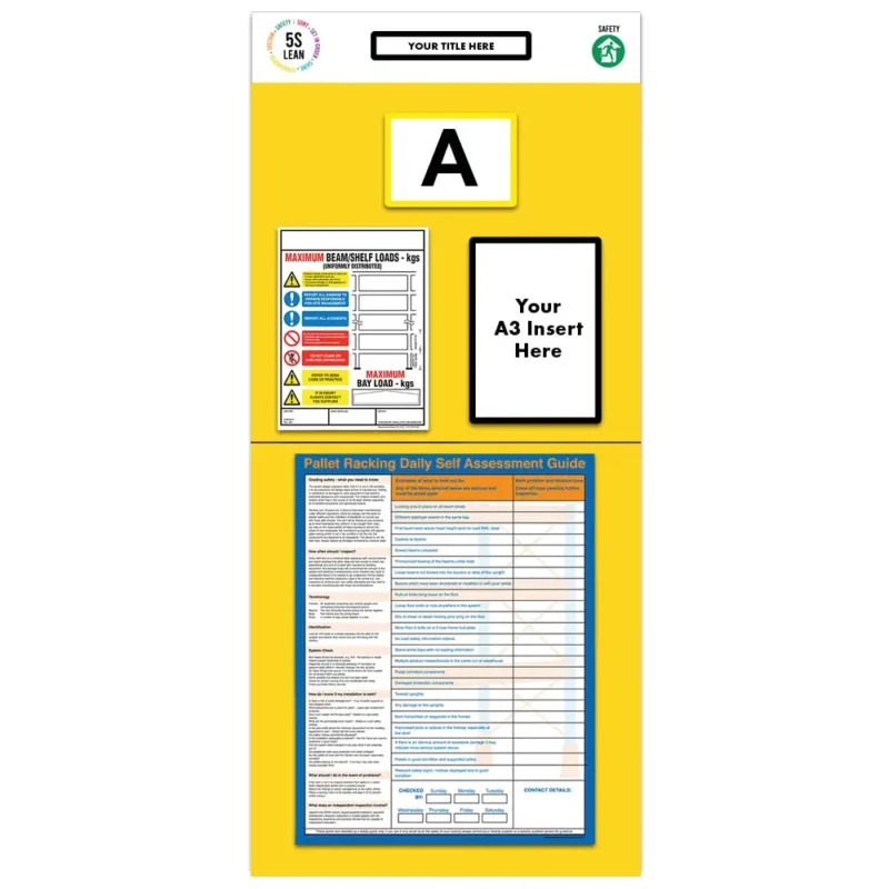 Modulean Rack End Board | Racking Safety Assessment Single Yellow