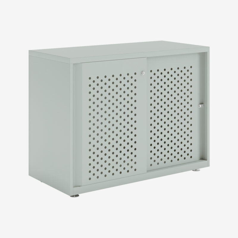 Glide Perforated Sliding Door Cabinet | 743H x 1000W x 470D