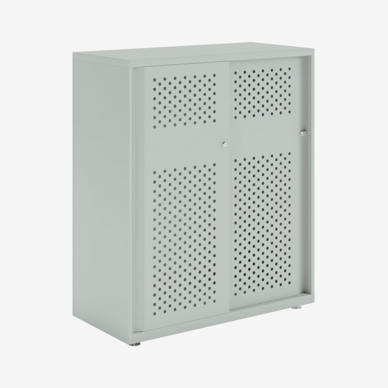 Glide Perforated Sliding Door Cabinet | 1149H x 1000W x 470D