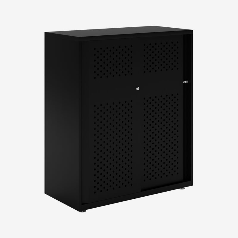 Glide Perforated Sliding Door Cabinet | 1149H x 1000W x 470D