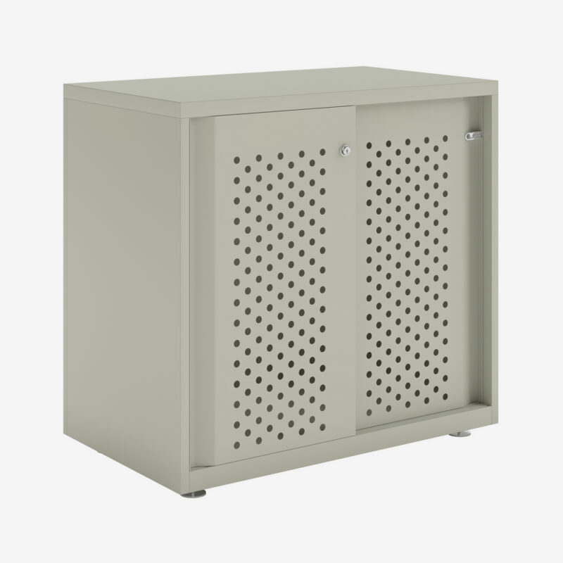 Glide Perforated Sliding Door Cabinet | 743H x 800W x 470D