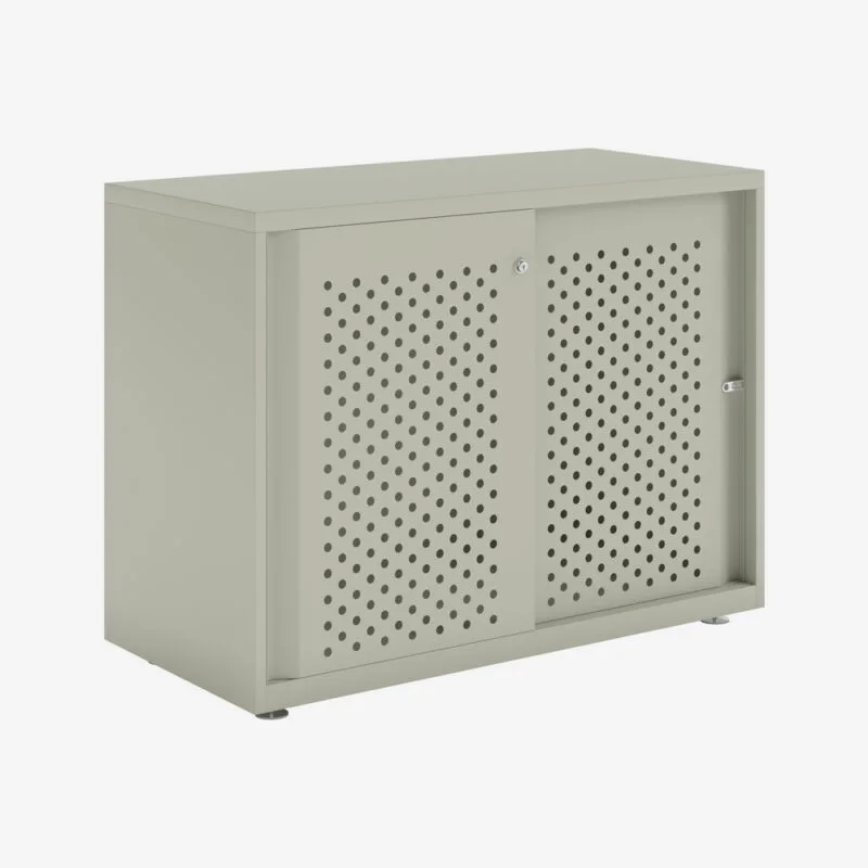 Glide Perforated Sliding Door Cabinet | 743H x 1000W x 470D