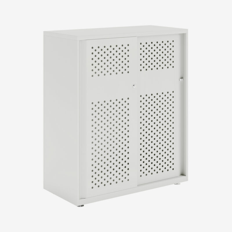 Glide Perforated Sliding Door Cabinet | 1149H x 1000W x 470D