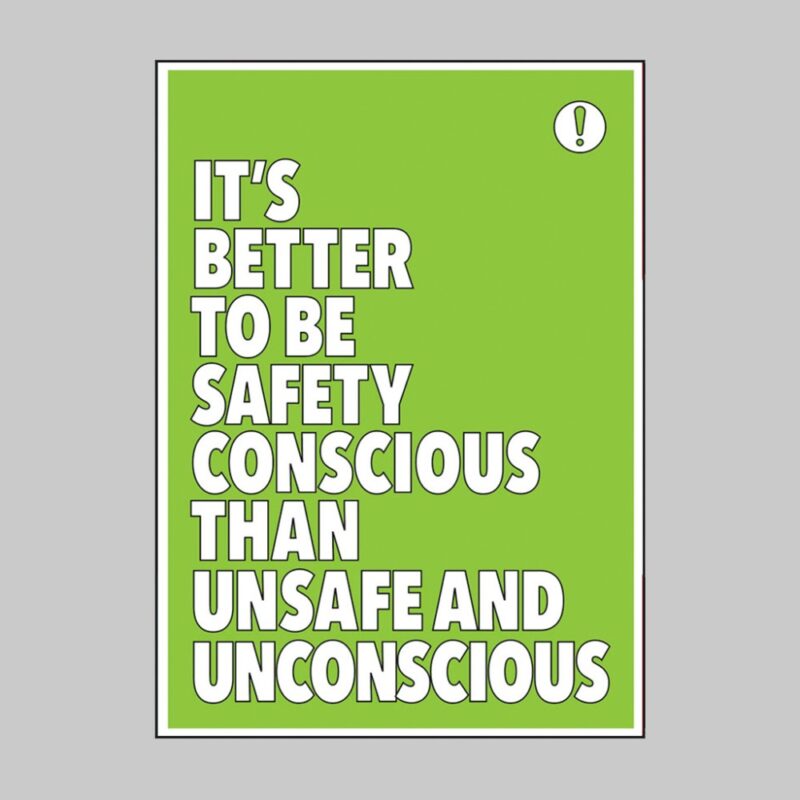 It's Better to Be Safety Conscious - Safety Quote Poster
