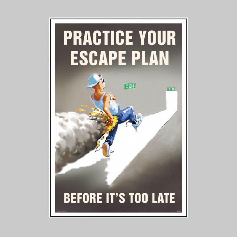 Practice Your Escape Plan - Safety Poster