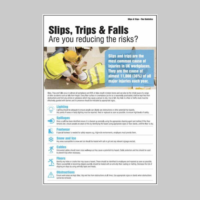 Slips, Trips & Falls Wall Panel Poster