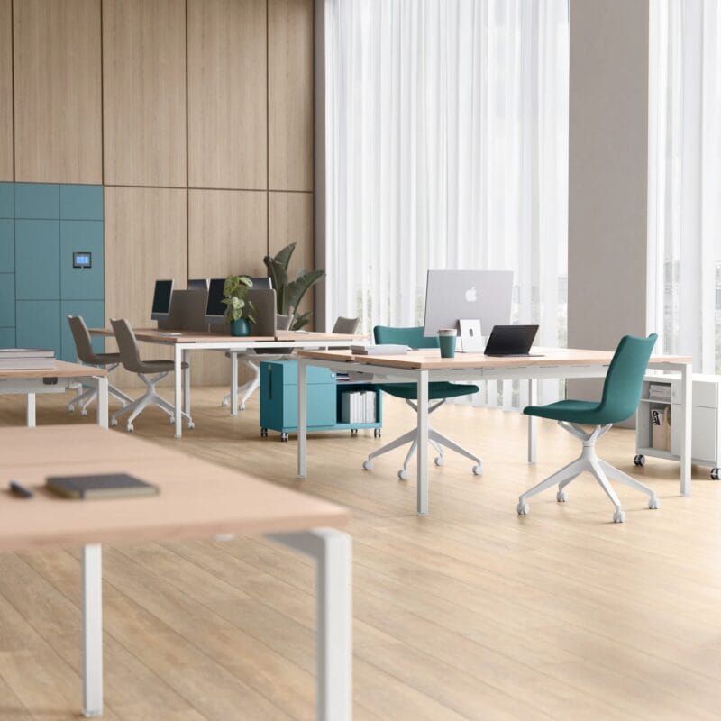 Office Desk With Goalpost Frame | 1200mm | 2 Person