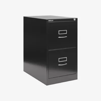 BS Traditional A4 Filing Cabinet | 2 Drawer Black