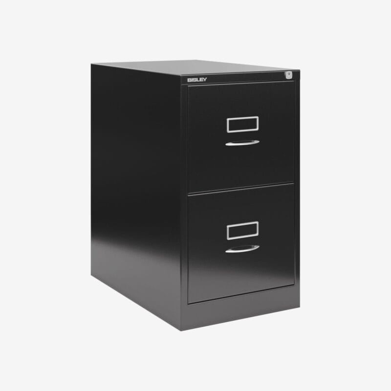 BS Traditional A4 Filing Cabinet | 2 Drawer Black
