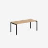 Office Desk With Goalpost Frame | 1800mm | Single Black Oak