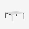 Office Desk With Goalpost Frame | 1800mm | 2 Person Black White