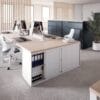Bisley Essentials 4-Shelf Lockable Tambour Cupboard | 1970H x 1000W In Situ