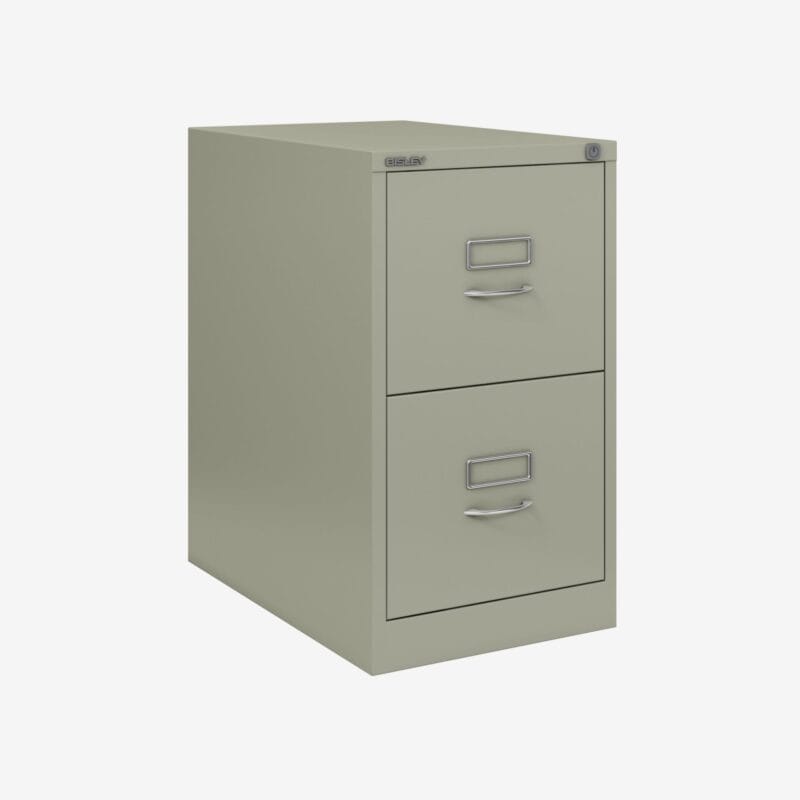 BS Traditional A4 Filing Cabinet | 2 Drawer Goose Grey