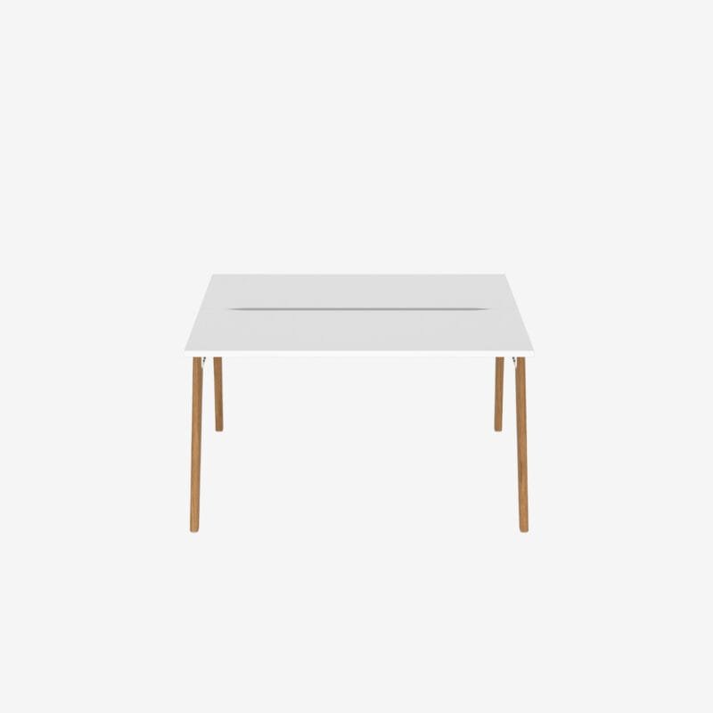 Office Desk With Timber Frame | 1400mm | 2 Person