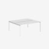 Office Desk With Goalpost Frame | 1800mm | 2 Person White