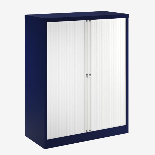 Bisley Essentials 2-Shelf Lockable Tambour Cupboard - 1270H x 1000W