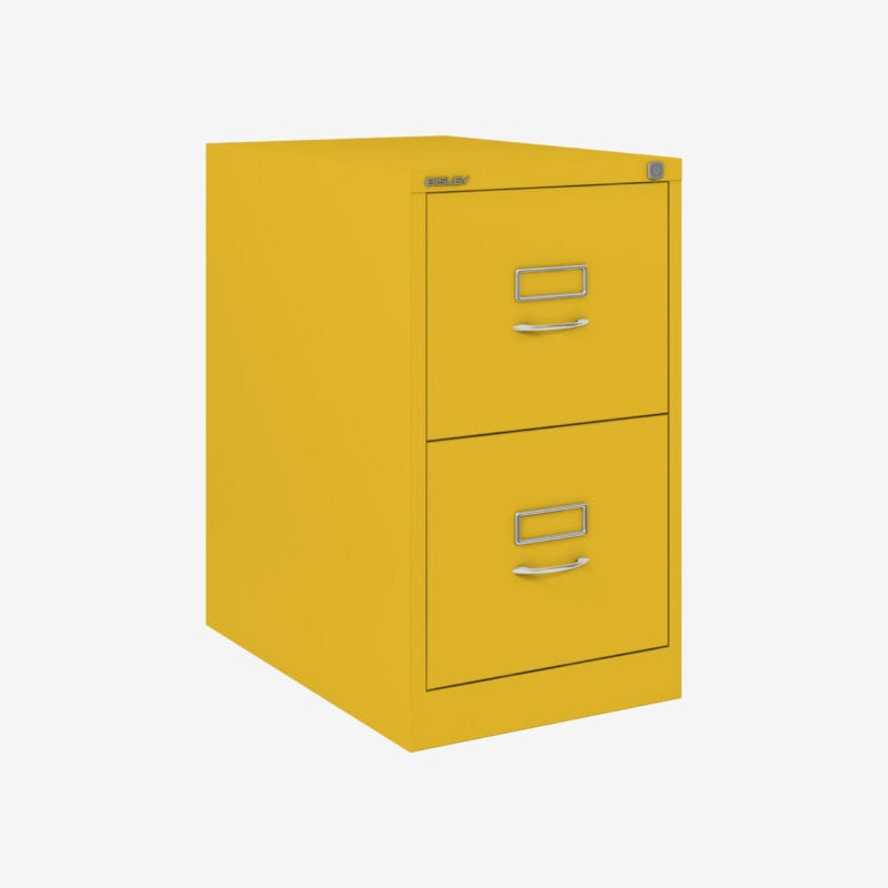 BS Traditional A4 Filing Cabinet | 2 Drawer Yellow