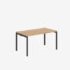 Office Desk With Goalpost Frame | 1400mm | Single Anthracite Oak