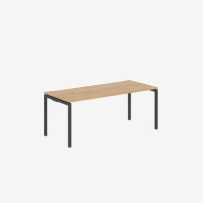 Office Desk With Goalpost Frame | 1800mm | Single Anthracite Oak