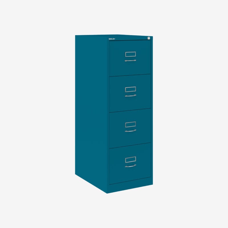 BS Foolscap Traditional Filing Cabinet | 4 Drawer Azure